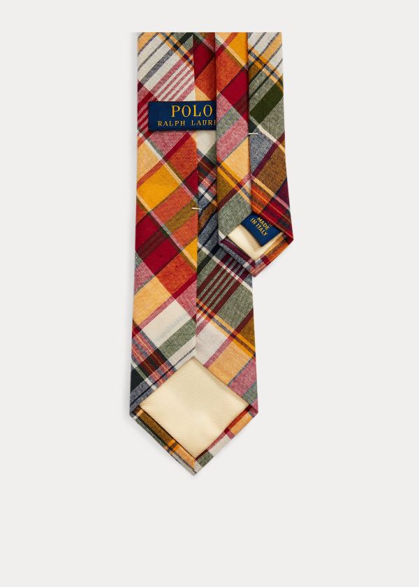 Men's Polo Ralph Lauren Madras Narrow Ties | 976124RIP